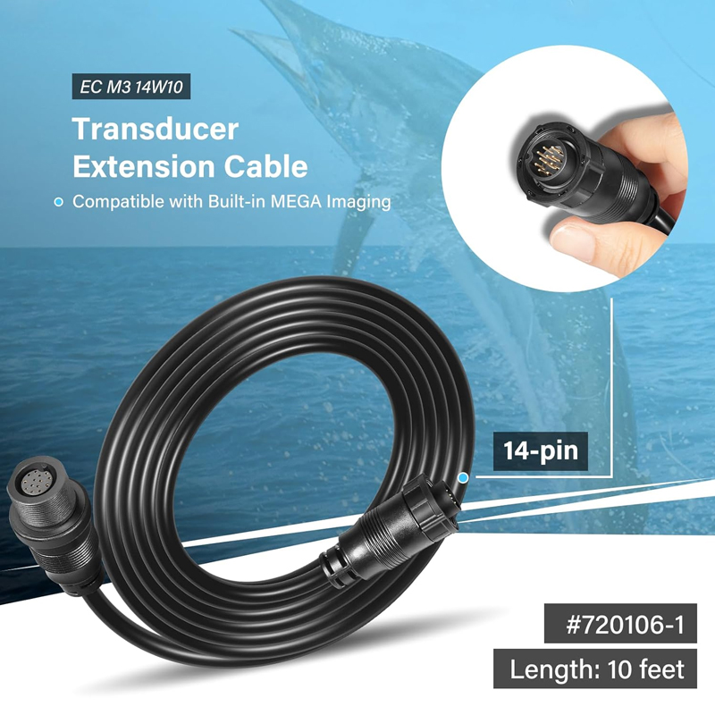 Fish Finder Transducer - Przedłużacz przetwornika 3m (10 stóp) 14-pinowy,